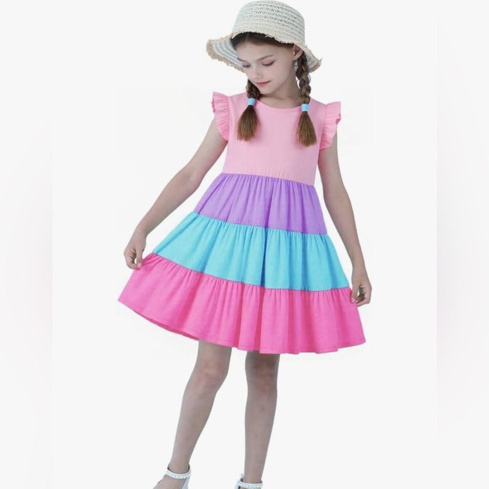 GIRLS PASTEL DRESS - Picture 3 of 15